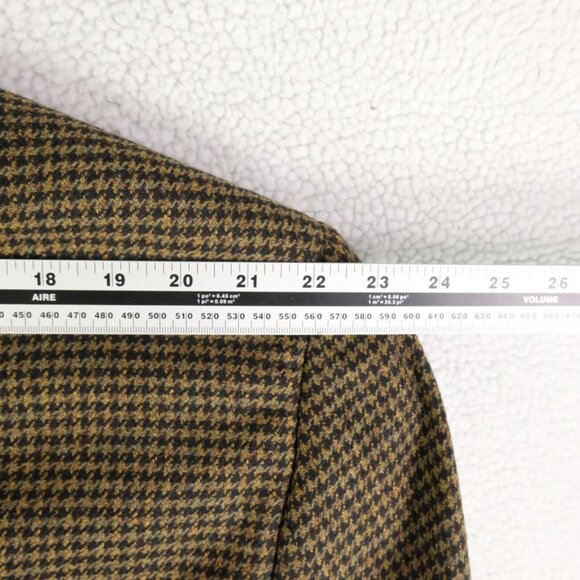 Vintage Blazer Mens 48R Yellow Black Houndstooth Ermenegildo Zegna Two Button - Picture 7 of 14